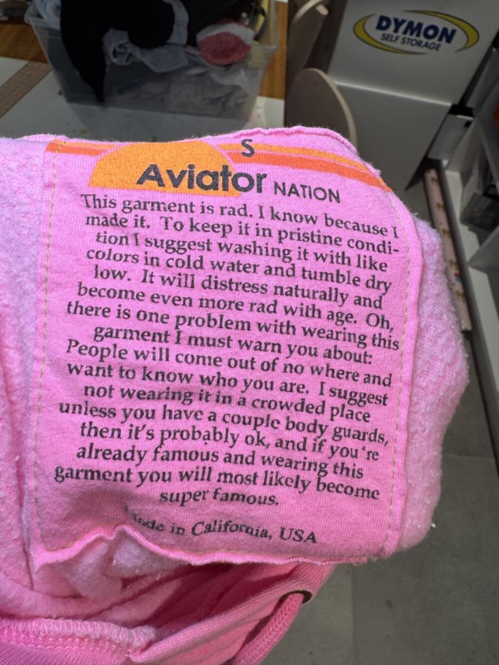 Aviator Nation Pink Sleeveless Hoodie S - Picture 4 of 4